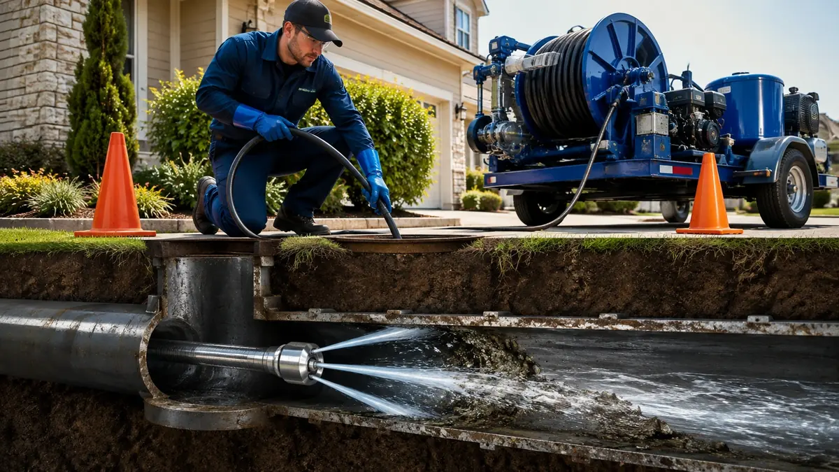 Main Sewer Line Hydro Jet Cleaning in Bethel Island