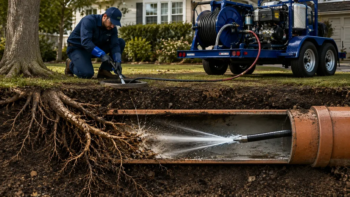 Tree Root Removal with Hydro Jetting in Bethel Island